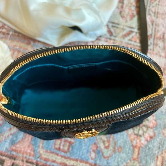 Gucci Suede Patent Web GG Small Ophidia Shoulder Bag - Picture 6 of 7